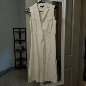 Ann Taylor Silk and Linen Button Down Dress